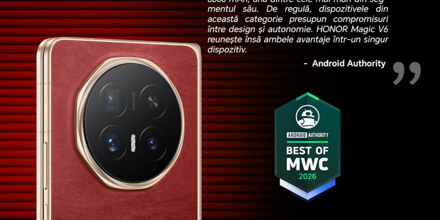 HONOR Magic V6 primește premii internaționale înainte de lansarea în România