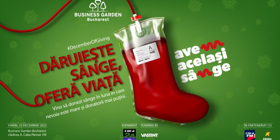 În decembrie, Vastint România dăruiește sânge, oferă viață, alături de grupul Digi