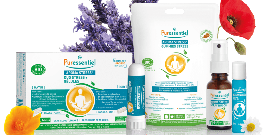 Fusion anti-stress: magia uleiurilor esentiale Puressentiel & psihobiotice de la Dr Biom Happy Mood